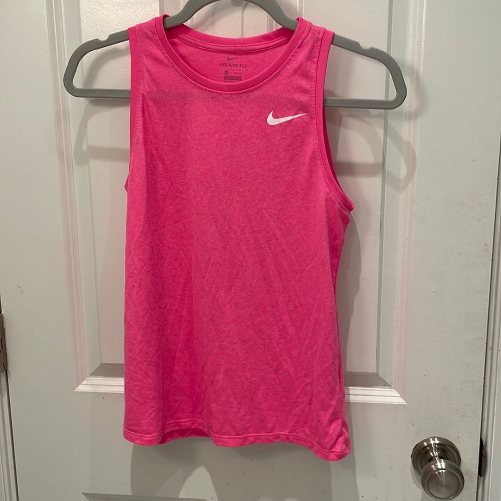 neon pink nike dry fit tank top